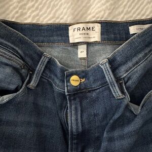 FRAME Jeans Skinny Size 27 cuffed with design